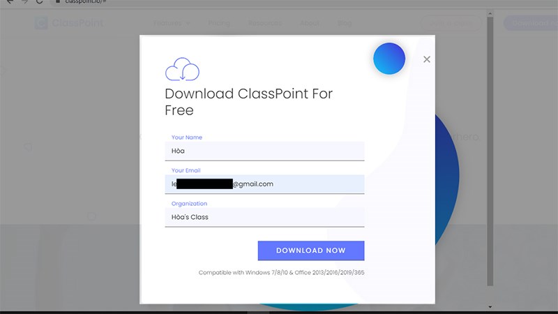 Cách tải, cài đặt, đăng ký tài khoản Classpoint miễn phí trên máy tính - 3